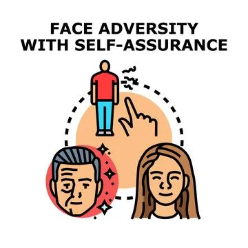 Finding self assurance navigating a challenging life path Stock Illustration