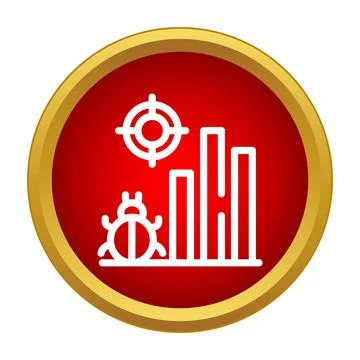 Finding software bugs and tracking issues statistics Stock-Illustration