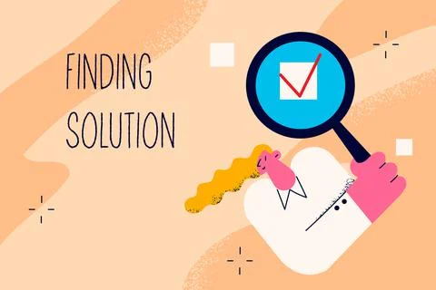 Finding solution in business concept Stock Illustration