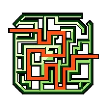Finding the solution in a complex maze game イラスト素材