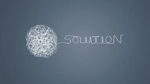 Finding a solution to a complex problem Stock Photos