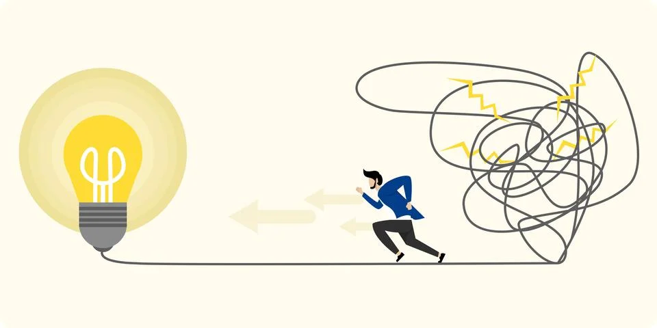 Finding a solution Stock Illustration