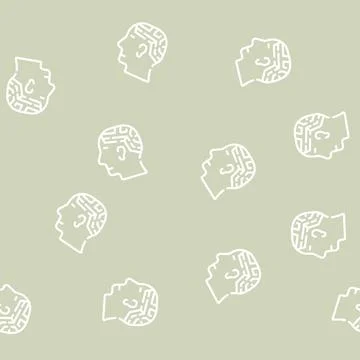 Finding solution, maze line vector seamless pattern Illustrazione stock