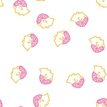 Finding solution, maze vector seamless pattern Stock Illustration