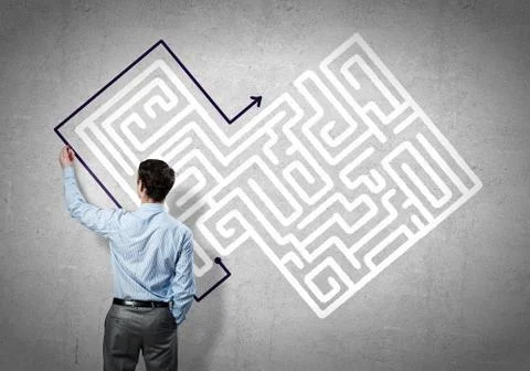 Finding solution 스톡 사진