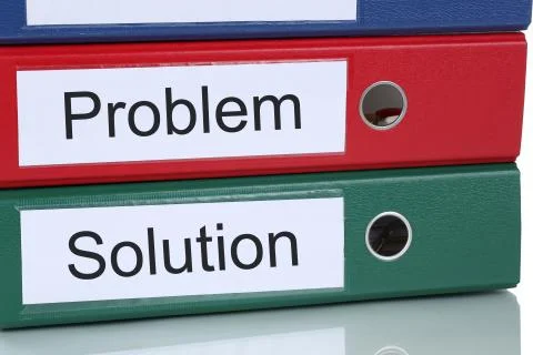 Finding solution for problem business concept in office Stock Photos