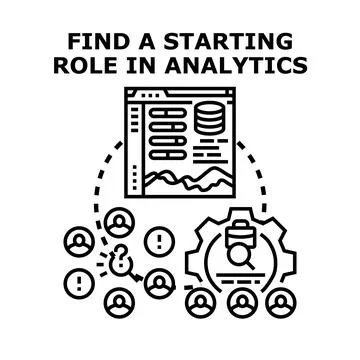 Finding a starting career path in data analytics Illustrazione stock