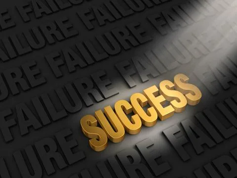 Finding success in failure Stock Illustration