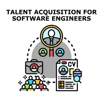 Finding talent for engineering recruitment and acquisition Stock Illustration