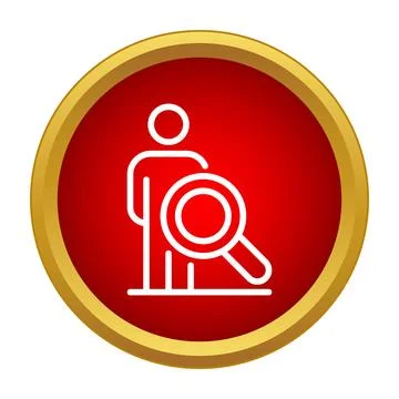Finding talent searching a human profile icon Stock Illustration