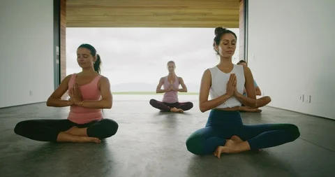 Finding their inner peace and forgetting the din of technology Stock Footage 105139546