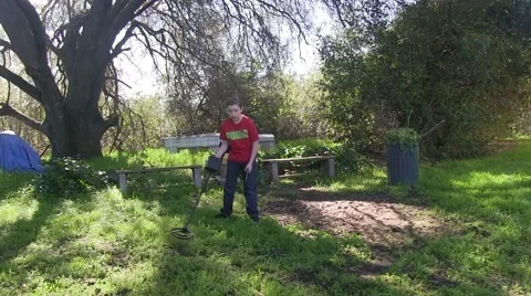 Finding treasure Video stock 48333581