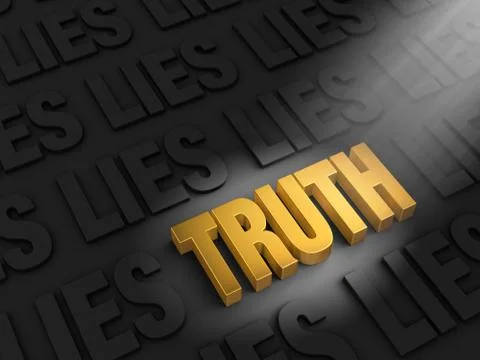 Finding truth among lies Stock Illustration