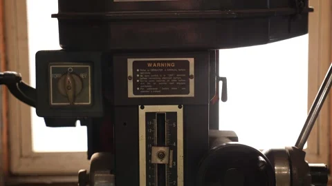 Finding the vintage mill in the workshop Stock Footage 311944282