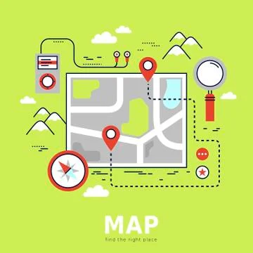 Finding the way concept Stock Illustration