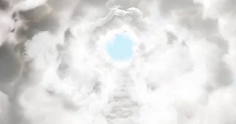 Finding the way to heaven in amazing clouds Stock Footage 77283852