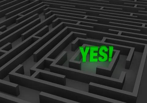 Finding The Way To Yes Stock Illustration