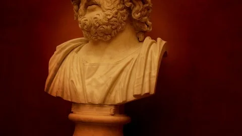 Fine Arts Marble Bust Sculpture Florence Italy Stock Footage 105356959