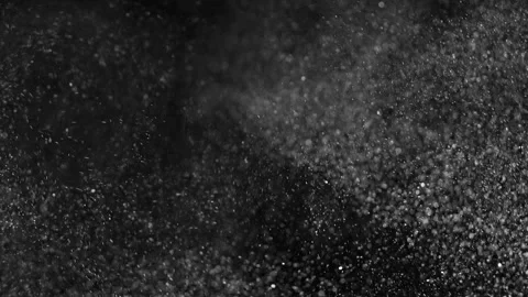 Fine Atmospheric Ash Particles Floating on Black Background Stock Footage 322560250