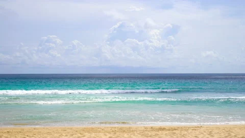 Fine beach sand in summer sun sea background.	 Stock Footage 204960865