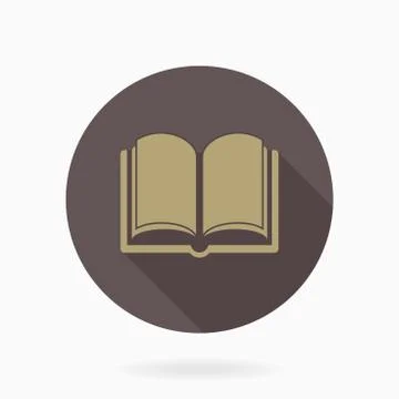 Fine  Book Icon With Flat Design Stock Illustration
