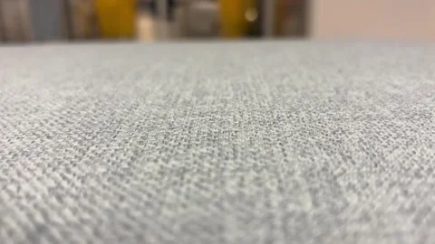 Fine Canvas Fabric Texture in Grayish-Blue, Close-Up 動画素材 333290190