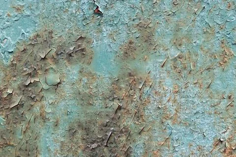 Fine cracks in the coating on the metal surface Stock Photos