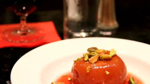 Fine Dining Dessert Plate Stock Footage 846271