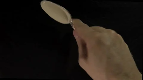 Fine dining dish being served in black background Stock Footage 68964957