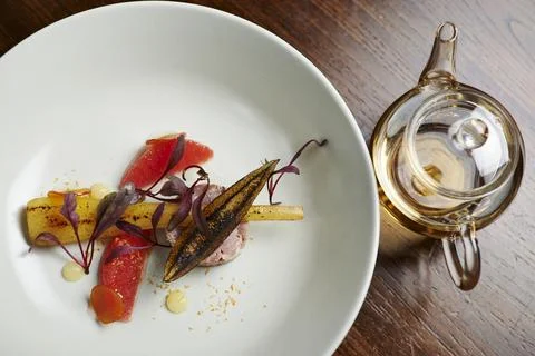 Fine dining dish Stock Photos