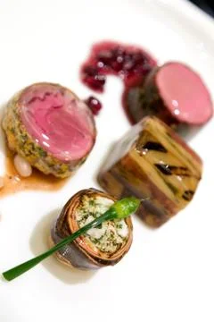 Fine dining - entrees Stock Photos