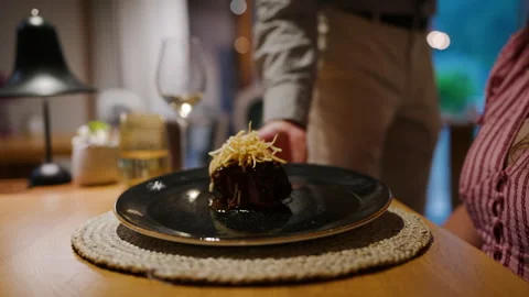 Fine Dining Local Cuisine Plated Dish - Slovenia Stock Footage 342336484