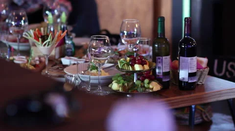 Fine dining in Restaurant Stock Footage 64923366