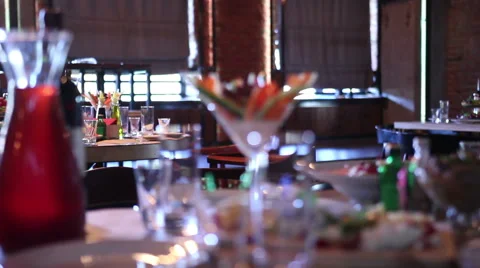 Fine dining in Restaurant Stock Footage 64935011