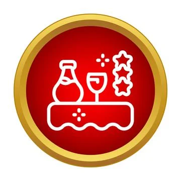 Fine dining service quality rating icon element Stock Illustration