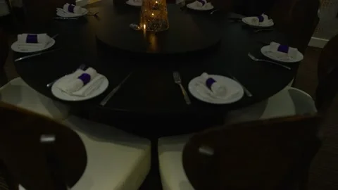 Fine dining set table Stock Footage 167267907