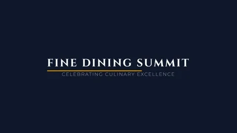 Fine Dining Summit event title card celebrating luxury culinary cravings an.. Stock Footage 337577155