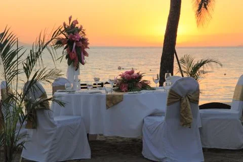 Fine Dining at Sunset. Photos