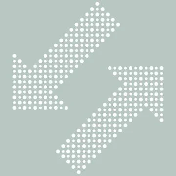 Fine Dotted Arrows Ilustración de archivo