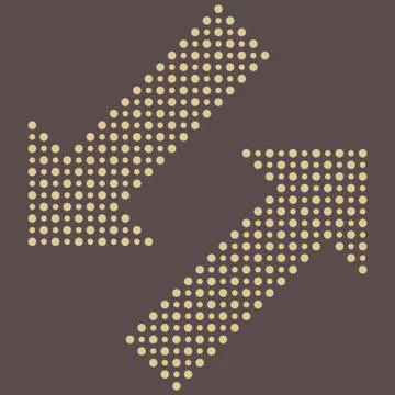 Fine Dotted Arrows Ilustración de archivo