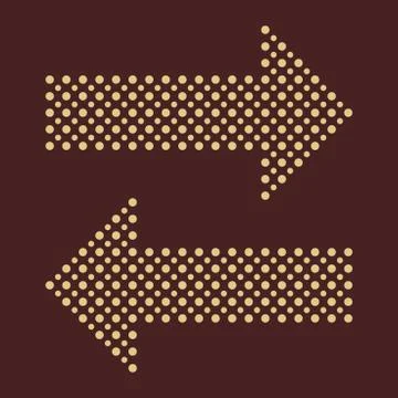 Fine Dotted Arrows Ilustración de archivo