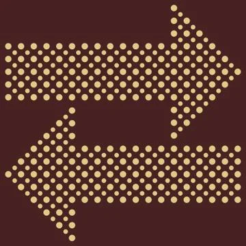 Fine Dotted Arrows Stock Illustration