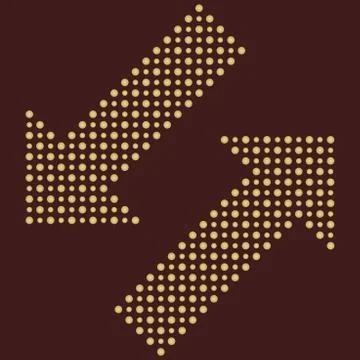 Fine Dotted Arrows Stock Illustration