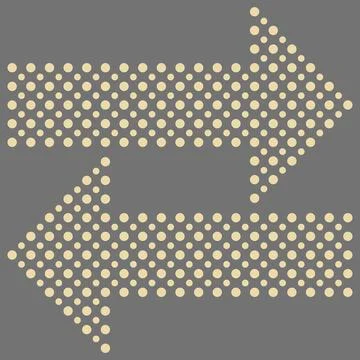 Fine Dotted Arrows Ilustración de archivo