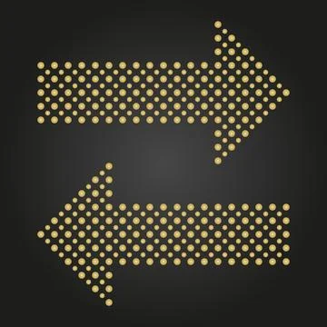 Fine Dotted Arrows For Web and Infographic Ilustración de archivo