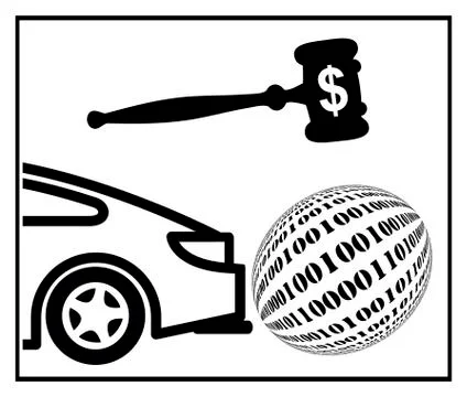 Fine for Emission Test Cheating Stock-Illustration