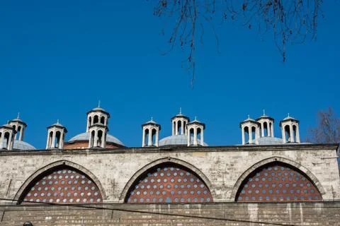 Fine example of ottoman Turkish architecture fragments Stock Photos