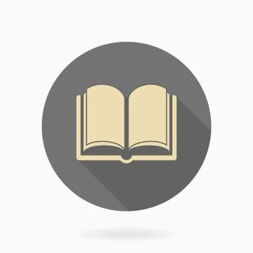 Fine Flat Icon With Book Stock Illustration
