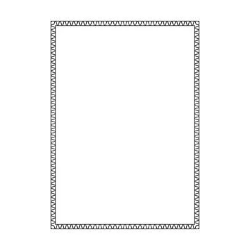 Fine geometric decorative rectangle frame vector illustration. Stock Illustration