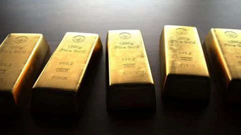 Fine Gold Bars Stock Illustration